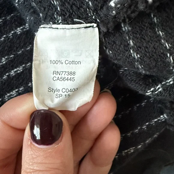 Madewell Black and White Striped Sweater - Picture 3 of 9